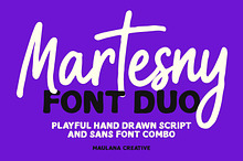 Martesny Playful Script Sans Duo