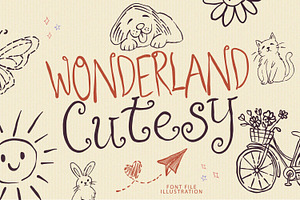 Wonderland Cutesy Font Duo