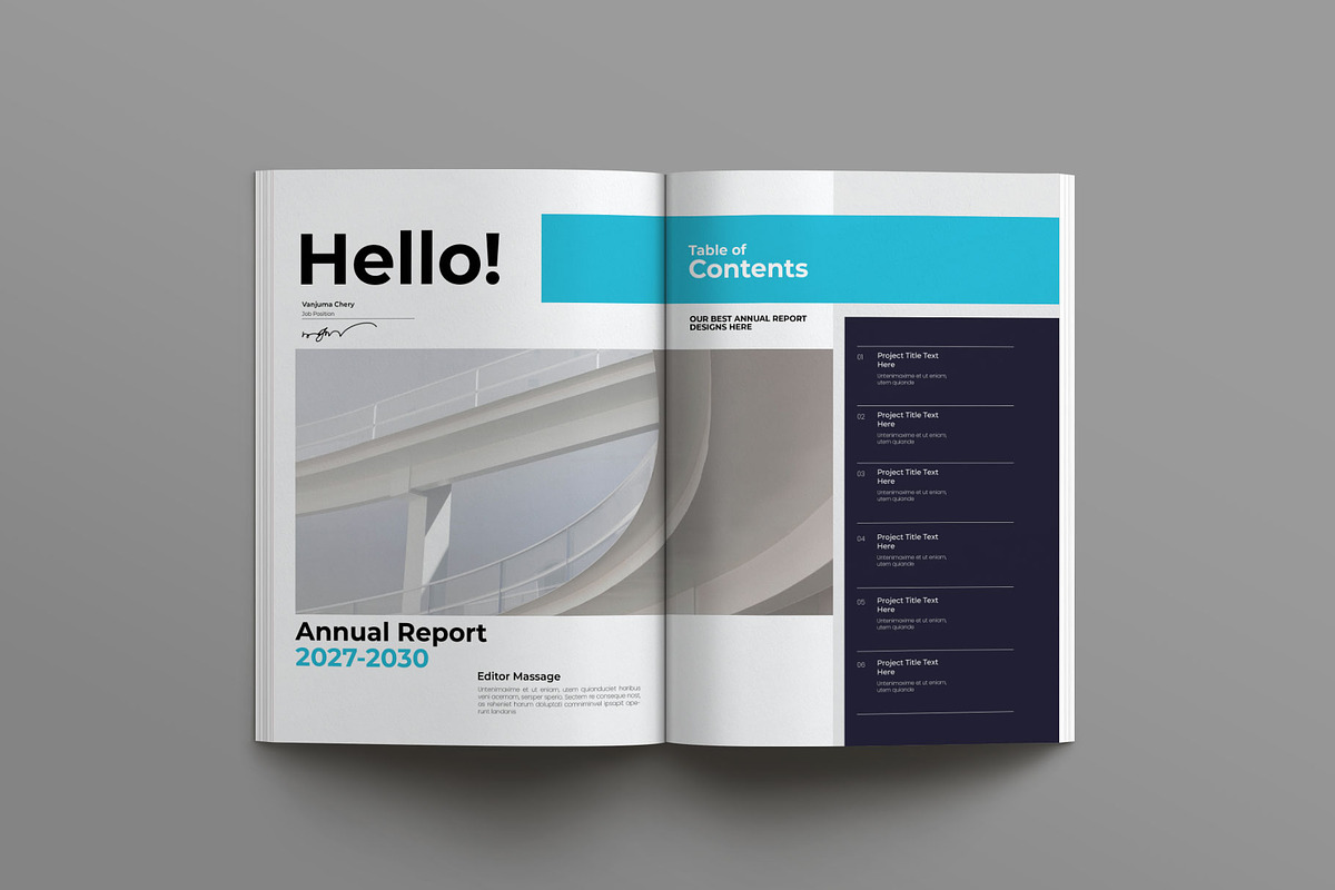 Annual Report Brochure Template, a Brochure Template by Creative-Work (Photo 2 of 8)