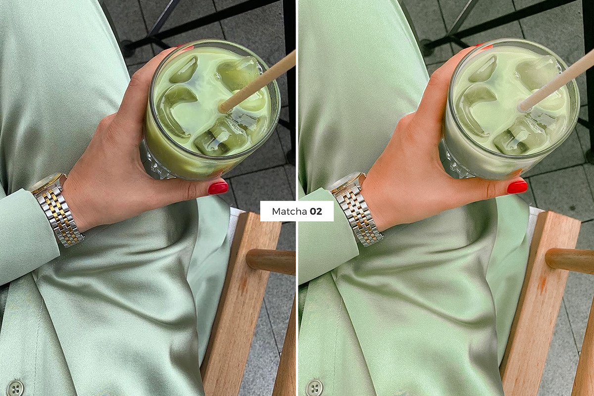4 Lightroom Presets MATCHA, an Action Add-On by Graace Studio (Photo 6 of 8)