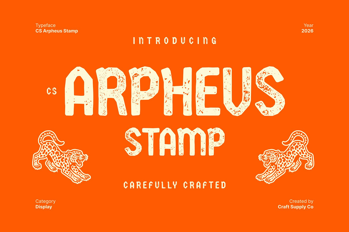 CS Arpheus Stamp, a Sans Serif Font by Craft Supply Co. (Photo 1 of 8)