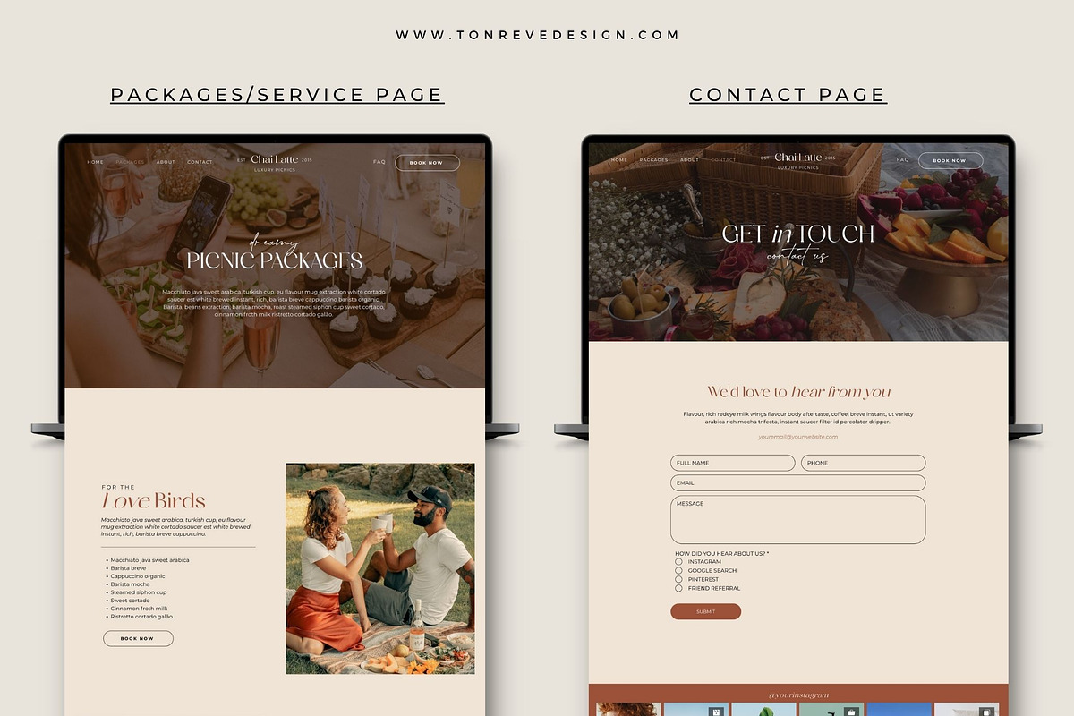 Luxury Picnic Wix Website Template, a Wix Template by Ton Rêve Design Studio (Photo 5 of 8)