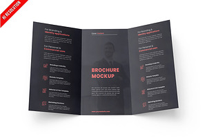 Trifold Brochure Studio PSD, an Advertising Mockup by Bruno's Shop