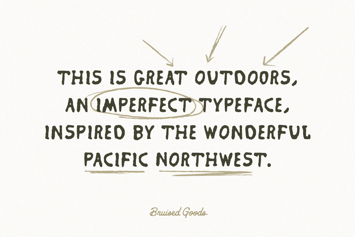 Great Outdoors, a Slab Serif Font by Bruised Goods (Photo 10 of 11)