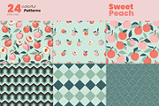 Sweet Peach – Fruit & Pattern Set, a Pattern Graphic by moja doodle (Thumbnail 2 of 6)
