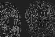 Badass girls Procreate stamps, a Brush Add-On by ProcreateInk (Thumbnail 8 of 10)