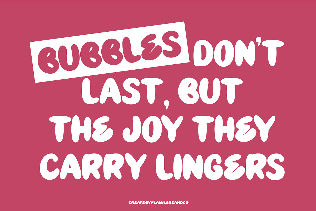 Hackbubble - Display Font, a Font by Flawless And Co (Photo 5 of 10)