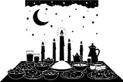 50 Ramadan Iftar Silhouette Bundle, an Illustration by Gfx_Store (Thumbnail 13 of 49)