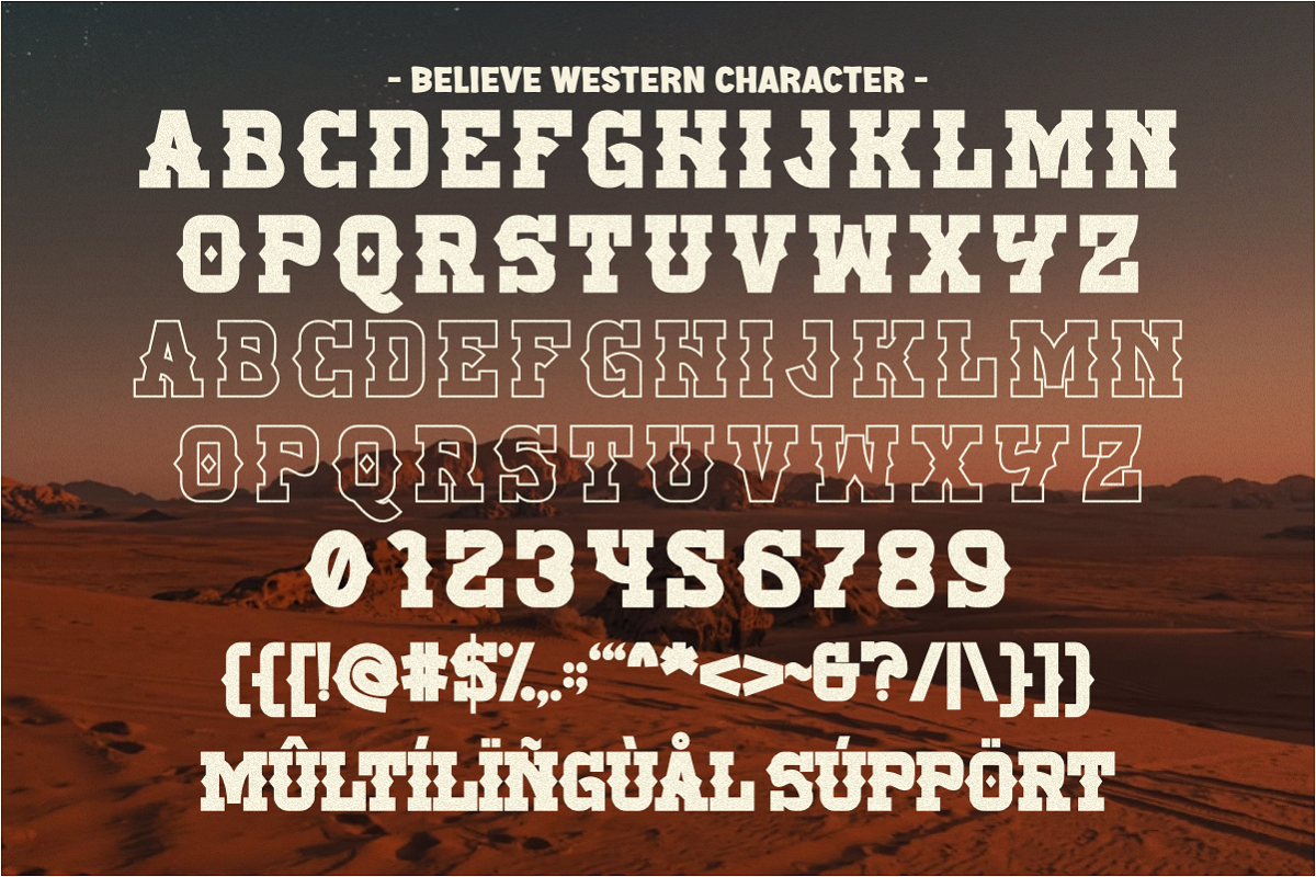 Believe Western - Vintage Slab Serif, a Slab Serif Font by Pian45 Studio (Photo 8 of 8)