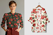 Classic Vintage Roses Pattern, a Pattern Graphic by Yello_illustration (Thumbnail 9 of 16)