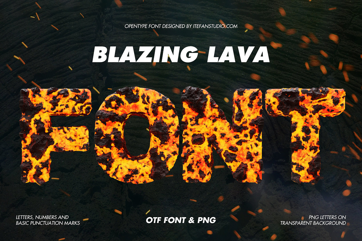 Blazing Lava Font, a Sans Serif Font by itefan Studio (Photo 1 of 5)