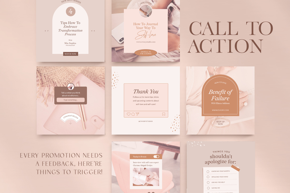 Wellness Instagram Creator CANVA PS, a Social Media Template by Eviory (Photo 34 of 48)