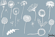 Dandelion handpainted clip art, an Illustration by SandraGraphicDesign (Thumbnail 4 of 4)