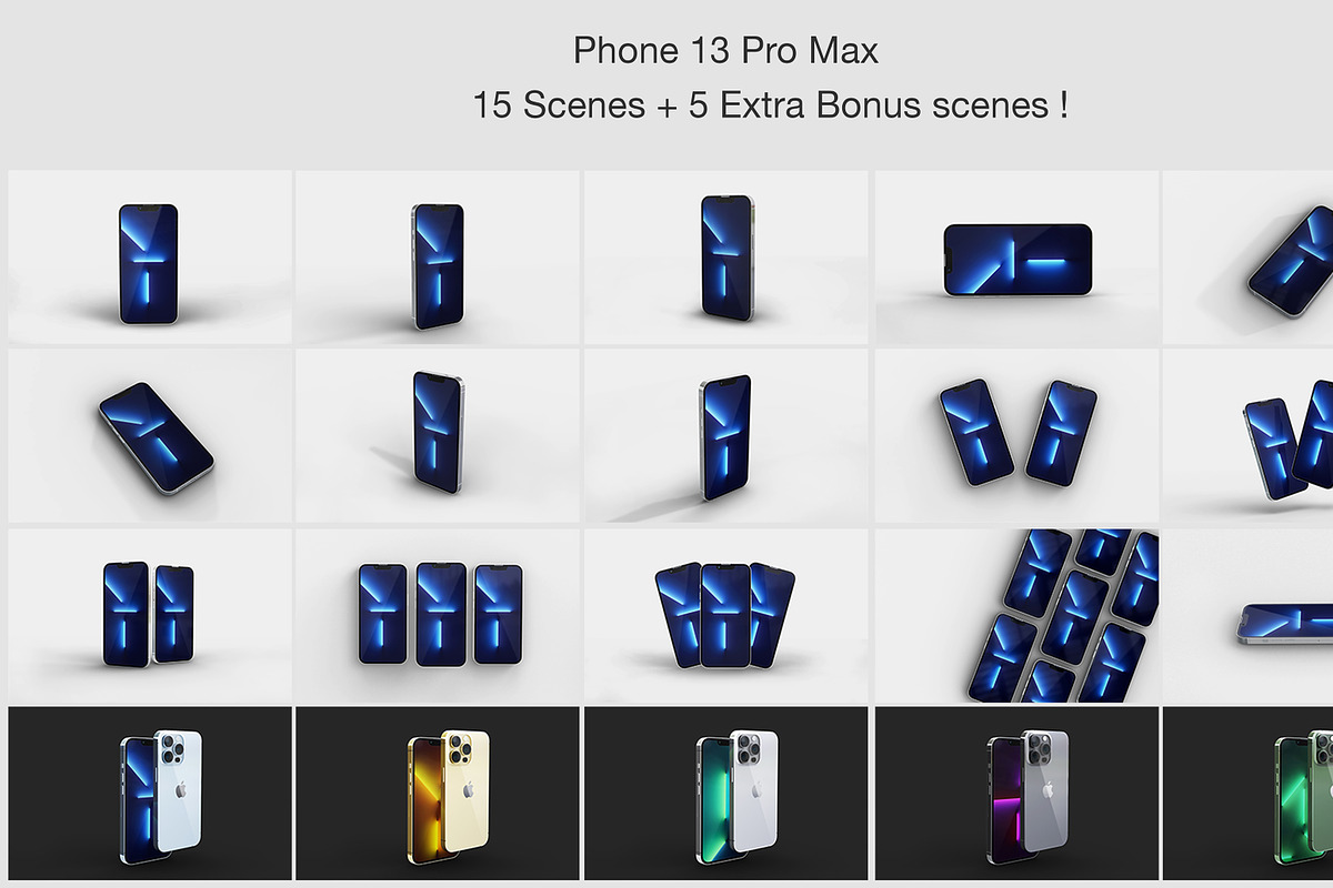 Realistic iphone 13 pro mockup, an iPhone Mockup by Raihan Rahman (Photo 2 of 17)