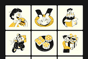 Food and Delivery Illustrations Set, a Food Illustration by Brickclay (Thumbnail 7 of 9)