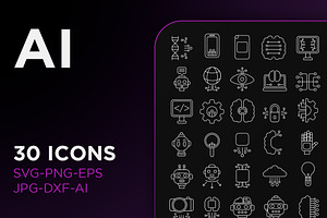 Ai outline icon pack