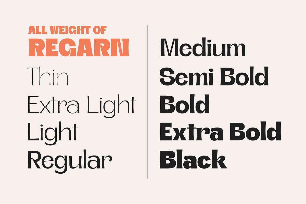 Regarn Font Family + Variable, a Sans Serif Font by Craft Supply Co. (Photo 4 of 12)