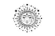 Sun Moon Celestial Mandala Bundle, an Illustration by Gaye Art (Thumbnail 21 of 31)