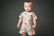 Short-sleeved Kid's Romper Mockup, a Shirt Mockup by 1001 mockups (Thumbnail 4 of 7)