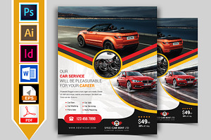 Rent A Car Flyer Template Vol-10