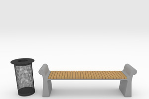 3D Model Bench Park 25