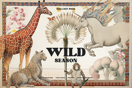 Wild season. Vintage Collage, an Object Graphic by Purple