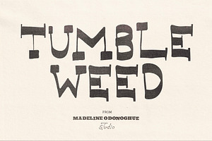 Tumbleweed Hand Drawn Western Font, a Handwritten Font by Madeline ODonoghue Design