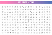 210 Food and Drink thin vector icon, an Outline Icon by Tettygreen (Thumbnail 1 of 4)
