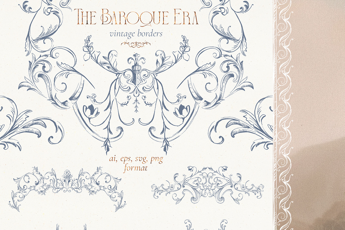 The Baroque Era- Vintage Vector set, a Decorative Illustration by Pamyatka Shop (Photo 13 of 23)