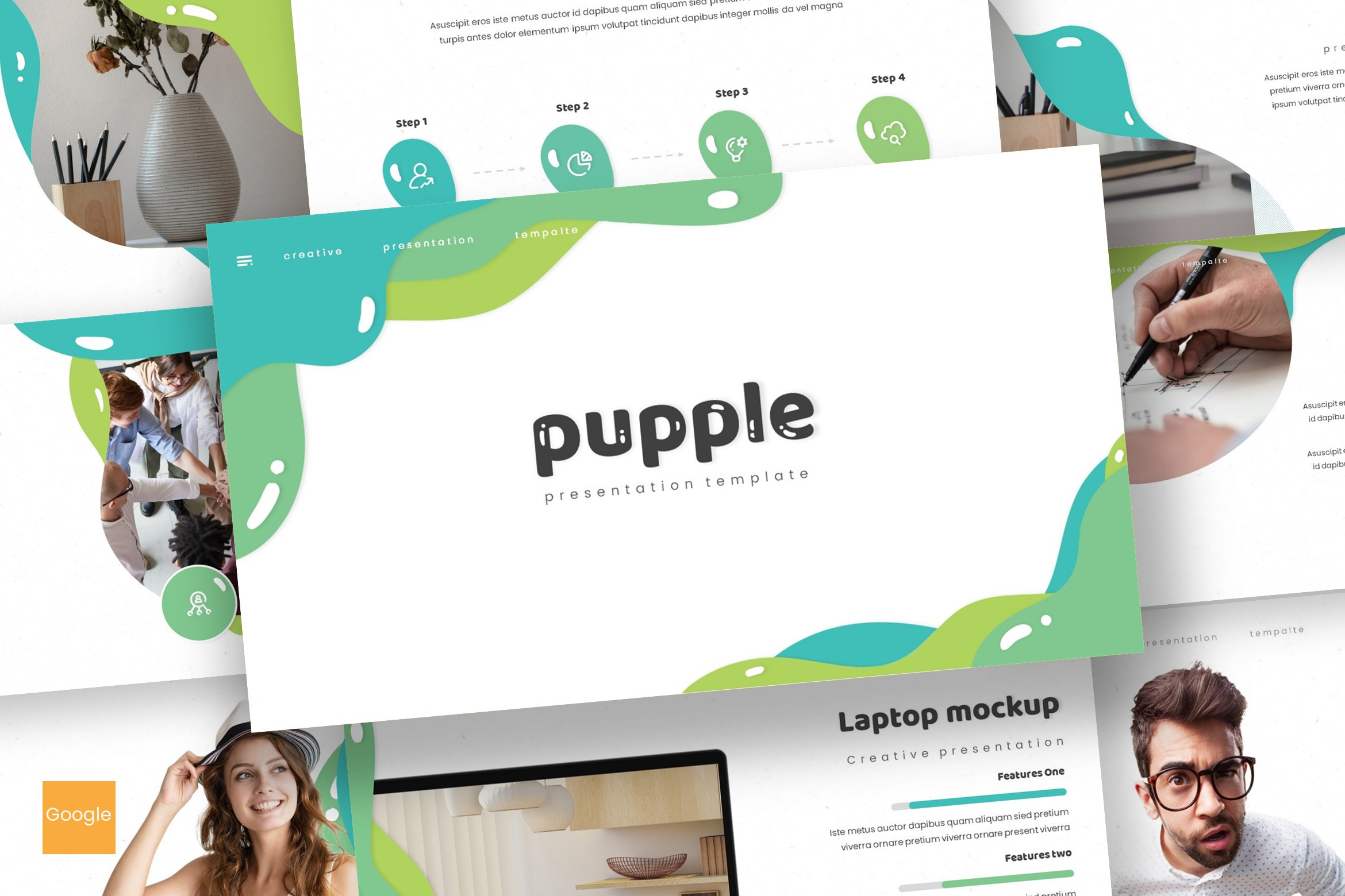 Pupple - Google Slides Template, a Presentation Template by inspirasign