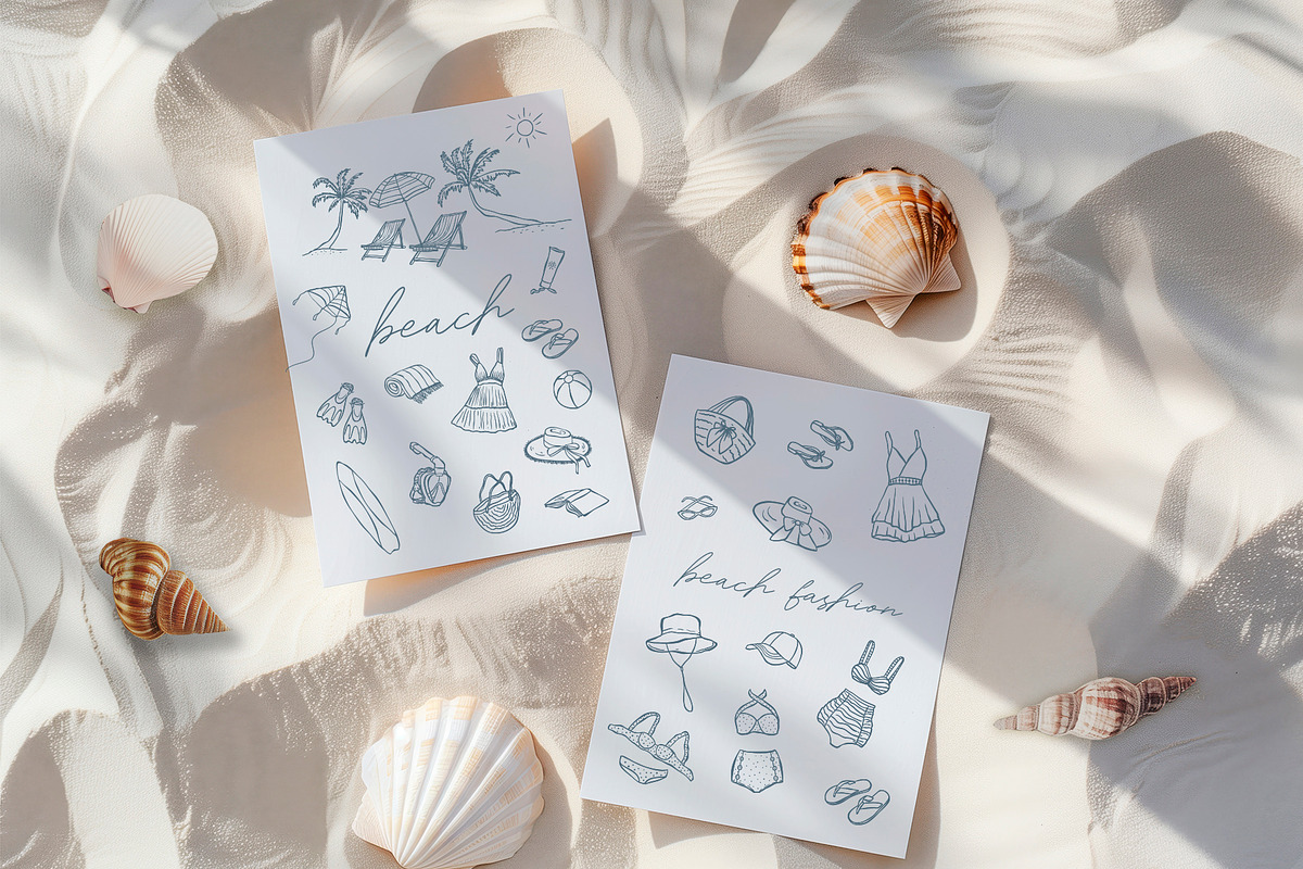 Wedding, Beach, Sea Life Food Doodle, an Object Illustration by Designwork (Photo 3 of 13)