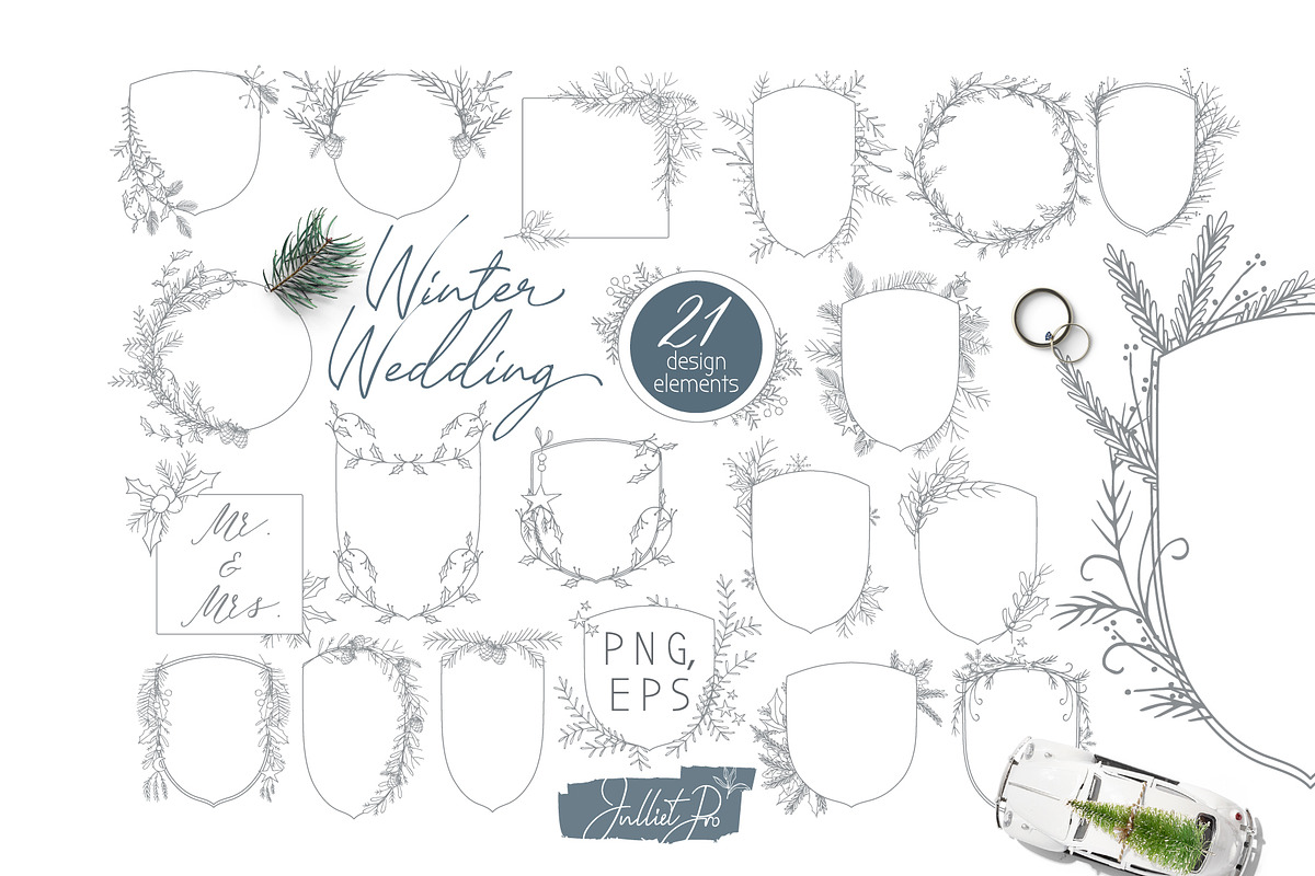 Winter Wedding, a Decorative Illustration by JuDesign (Photo 1 of 5)