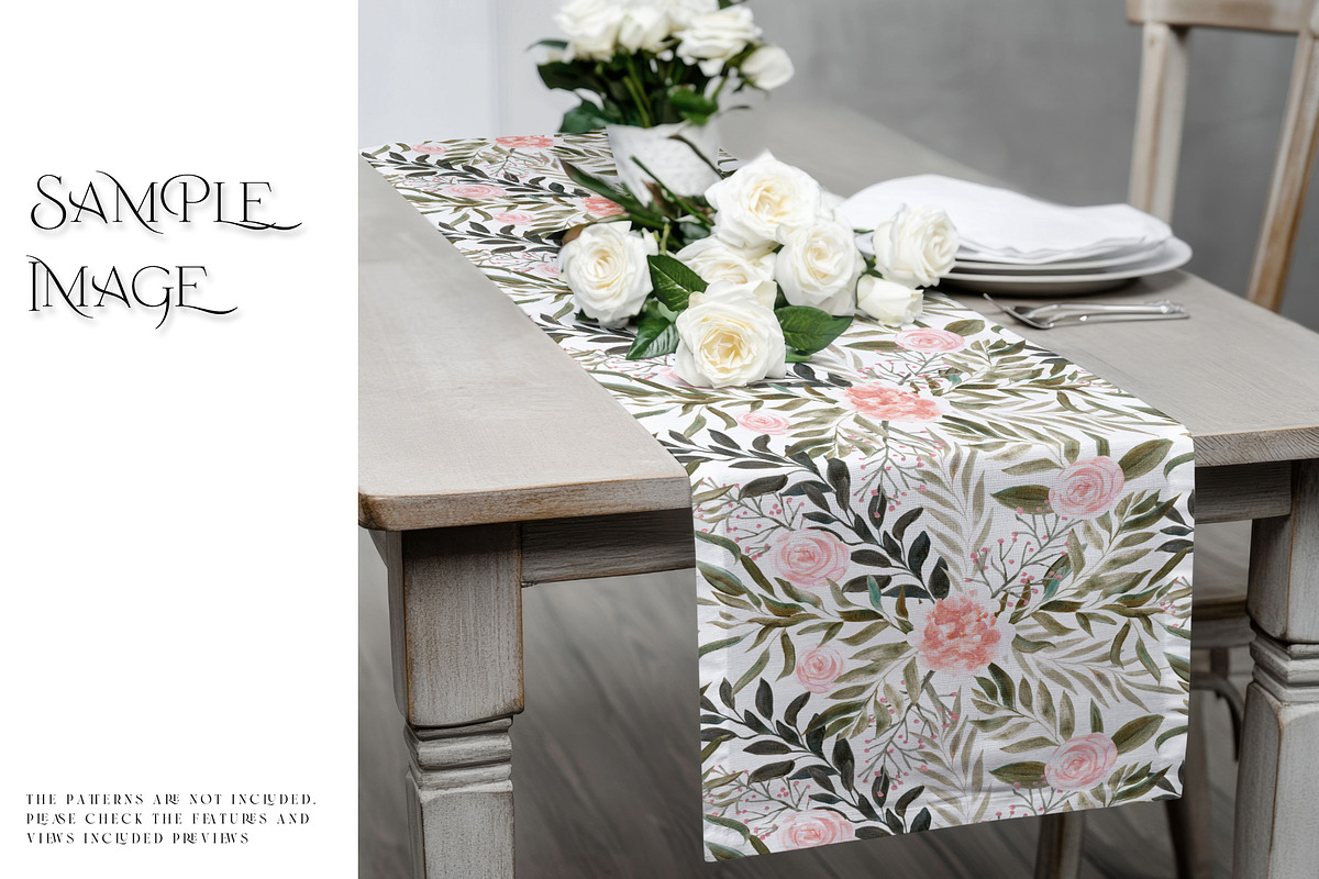 Table Runner with Smart Objects, a Product Mockup by mock-ups (Photo 4 of 13)