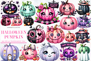 Pastel Goth Halloween Pumpkin PNG, an Illustration by Designworld (Thumbnail 1 of 6)