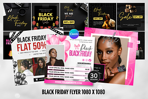 Black Friday Flyer Canva Template, a Social Media Template by Snapybiz