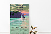 Monthly 2026 Calendar Vintage Travel, a Seasonal Illustration by Vector_Up (Thumbnail 3 of 7)