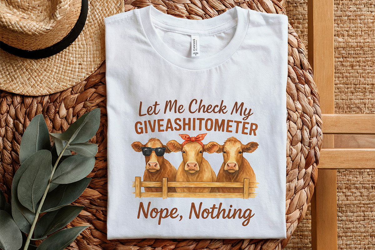 Funny Cow Giveashitometer PNG, an Illustration by SharpMarketplace (Photo 4 of 8)