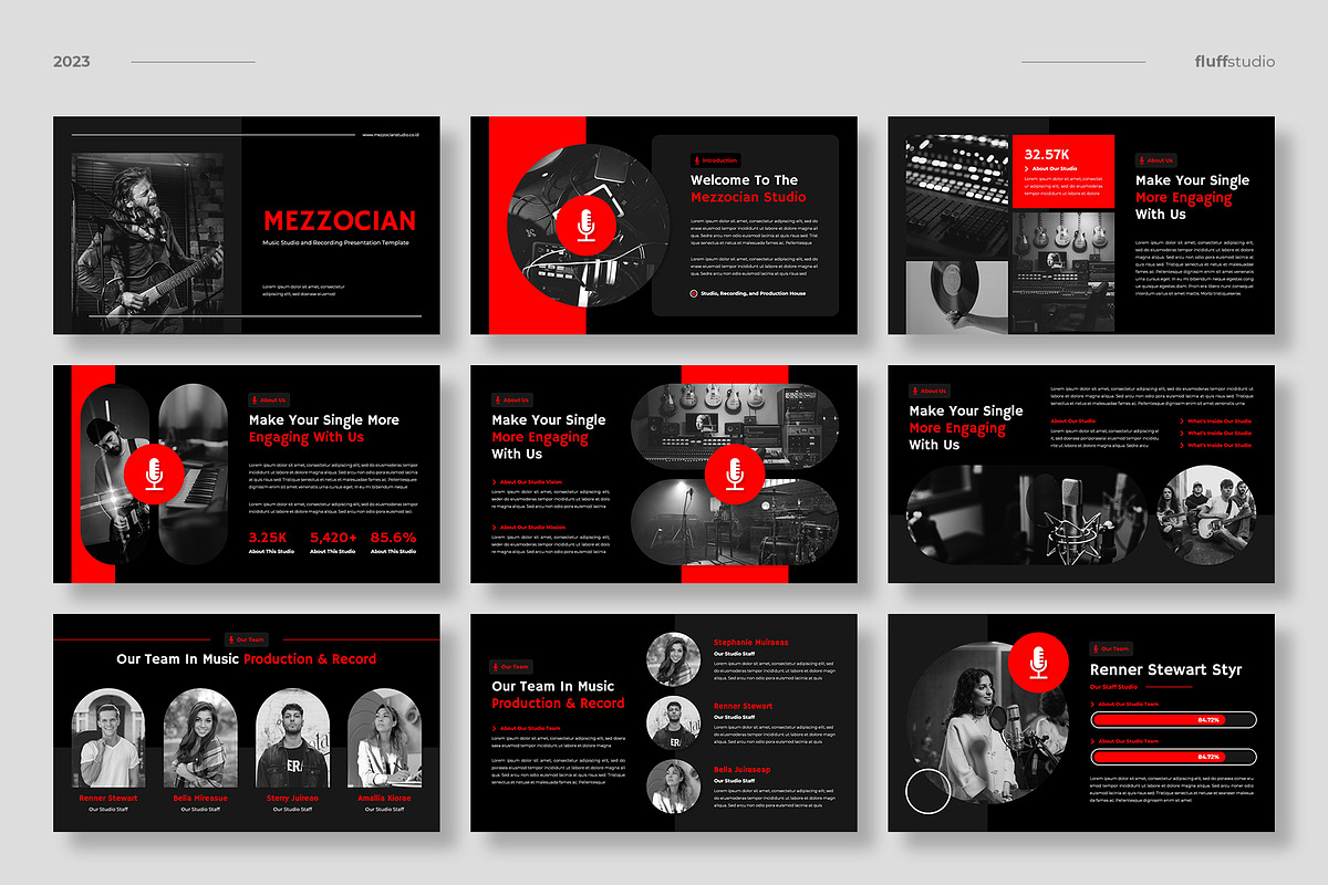Music Recording Studio - Powerpoint, a Presentation Template by fluffstudio (Photo 2 of 4)