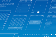 iOS Wireframe Blueprint, a Product Mockup by Tony Gines (Thumbnail 1 of 3)