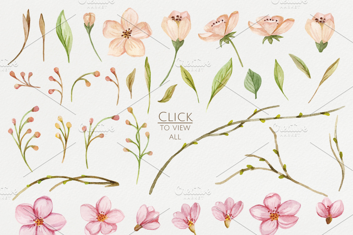Floral Fantasy Watercolor, a Decorative Illustration by NataliVA (Photo 4 of 4)
