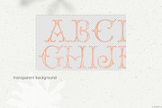 Monogram letters watercolor peach, a Decorative Illustration by GrafikBoutique (Thumbnail 2 of 3)