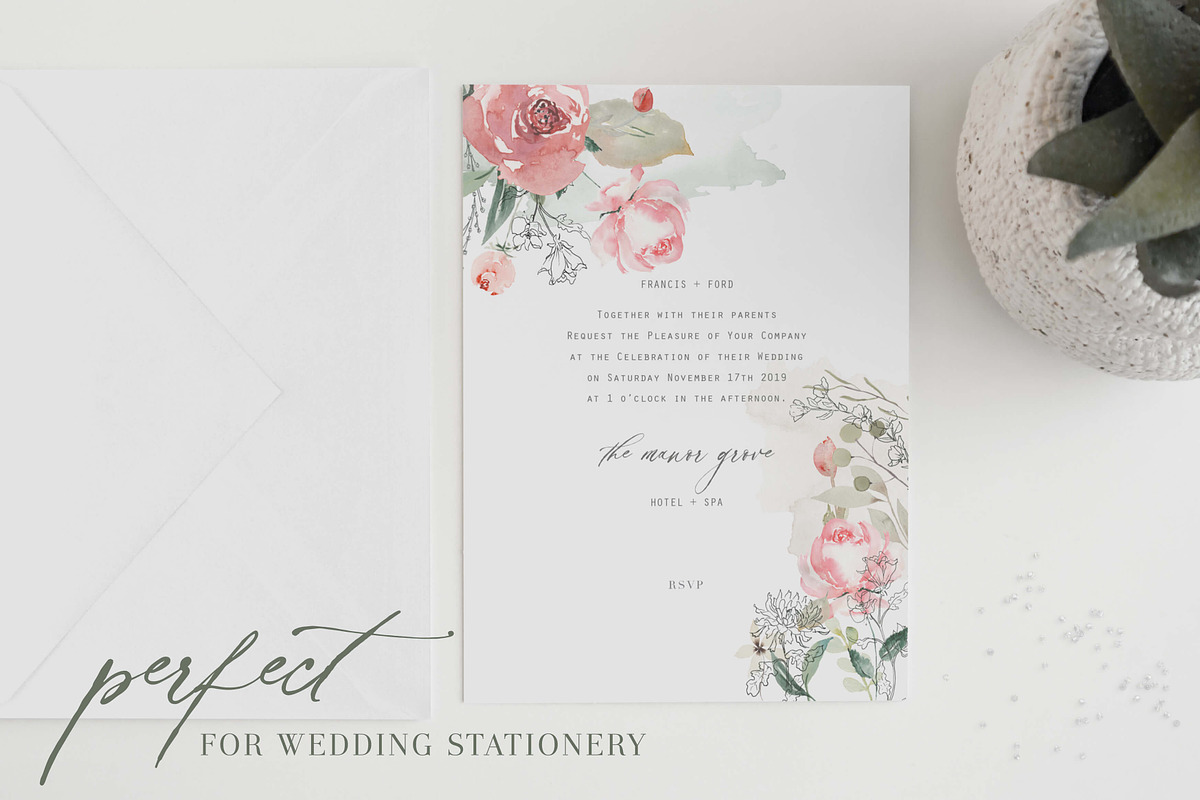 RoSA - Floral Clipart, an Illustration by The Autumn Rabbit Ltd (Photo 3 of 14)