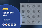 Teacher's Day Icon, an Outline Icon by Nathaya Studio (Thumbnail 1 of 2)