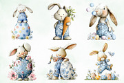 Whimsical Easter Bunny PNG Clipart, an Illustration by Creative Art (Thumbnail 6 of 8)