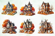 Halloween Autumn House Sublimation, an Illustration by Creative Art (Thumbnail 3 of 4)