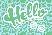 Hello Hand Lettered Vector Pack, an Illustration by tabsk (Thumbnail 1 of 6)