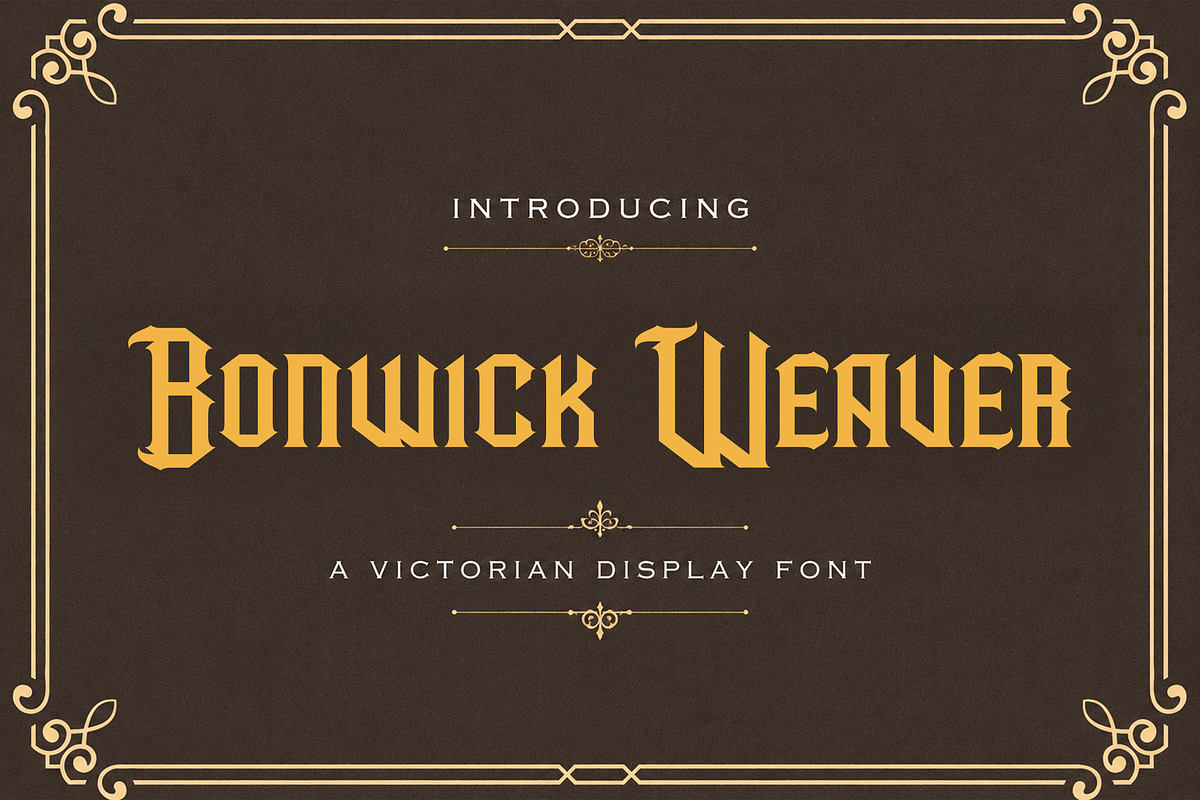 Bonwick Weaver - Victorian Font, a Blackletter Font by StringLabs (Photo 1 of 7)