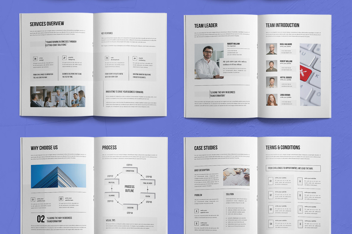 Clean and Minimal Brochure Template, a Brochure Template by ContestDesign (Photo 3 of 3)