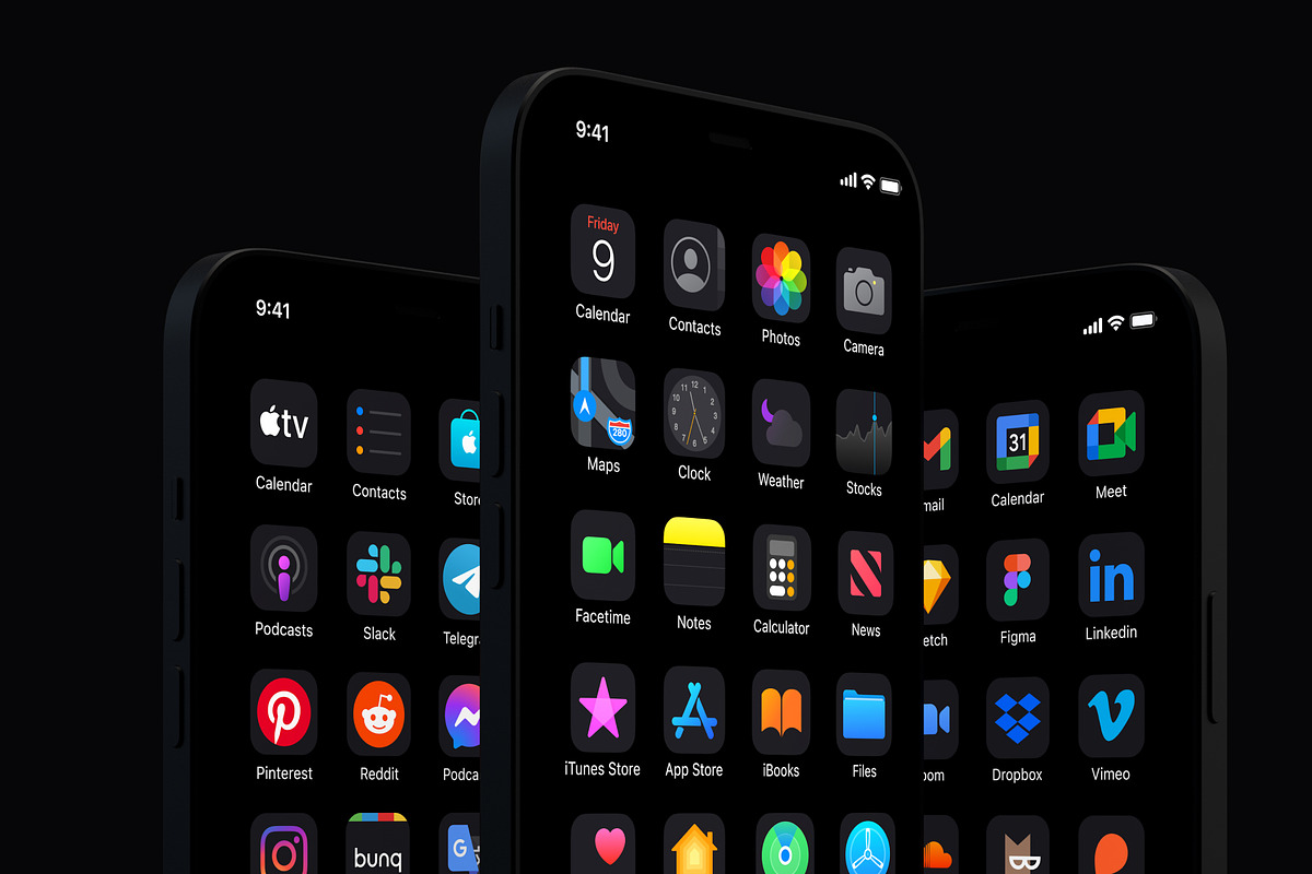 Nocturnal Icon Pack for iOS, a Graphic by Design Essentials (Photo 2 of 6)