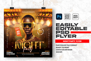 Night Party Flyer Design Template, a Flyer Template by Shajib Shikder
